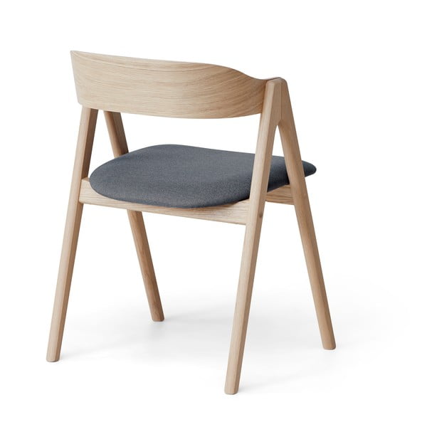 Krzesło z drewna dębowego z szarym siedziskiem Findahl by Hammel Mette-image-3
