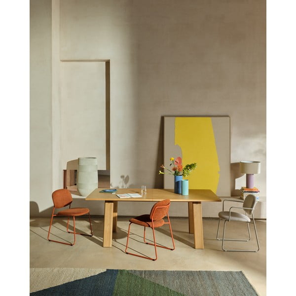 Rozkładany stół z dodatkowym blatem z blatem w dekorze dębu 95x200 cm Arlen – Kave Home-image-1