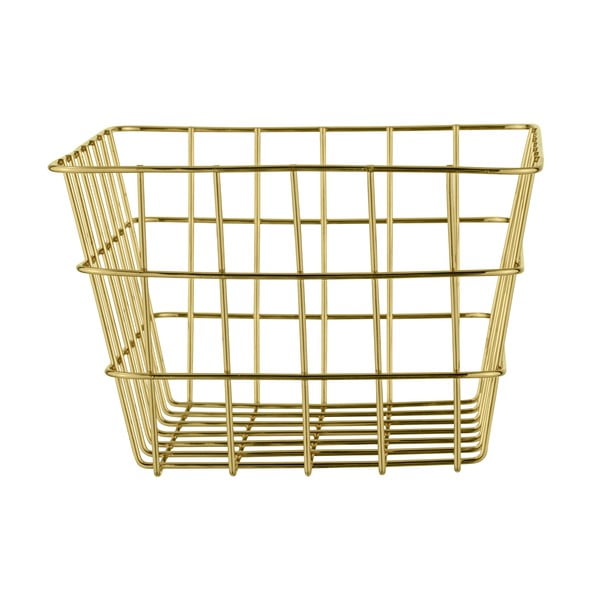 Metalowy koszyk w kolorze złota Wenko Viana-image-3