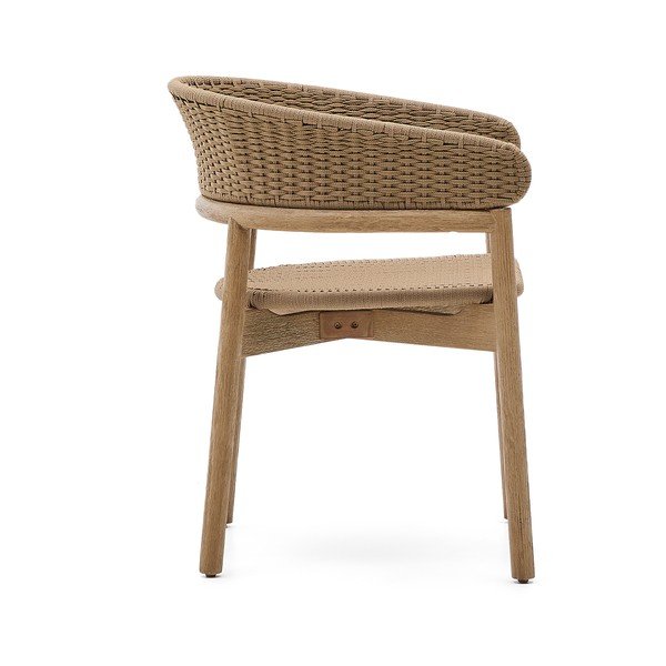 Drewniane krzesło ogrodowe w naturalnym kolorze Arinella – Kave Home-image-3