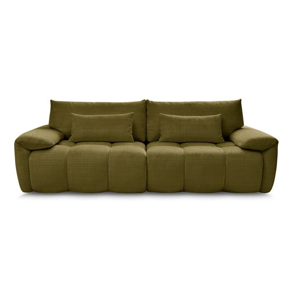 Zielona sofa z tkaniny szenilowej 264 cm Ivane – Bobochic Paris-image-1