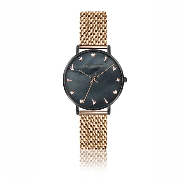 Zegarek damski z paskiem ze stali nierdzewnej w barwie różowego złota Emily Westwood Kim