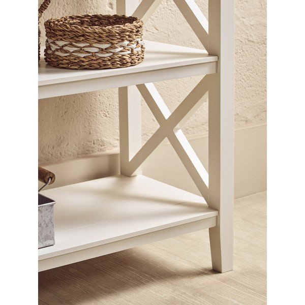 Biały regał z litego drewna sosnowego 120x81x40 cm Heritage – Premier Housewares-image-2