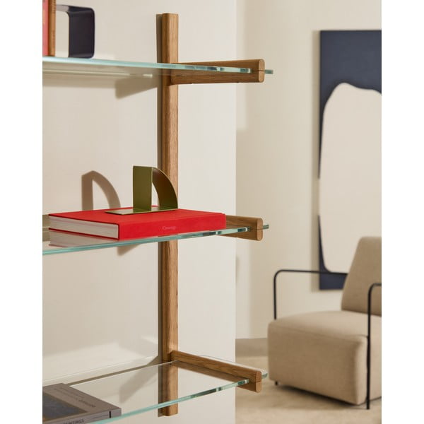Szklany modułowy system półek w naturalnym kolorze 110x98x30,5 cm Sitra – Kave Home-image-1