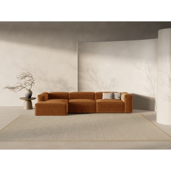 Ceglasty narożnik (lewostronny/z szezlongiem) Bergamo – Cosmopolitan Design-image-1