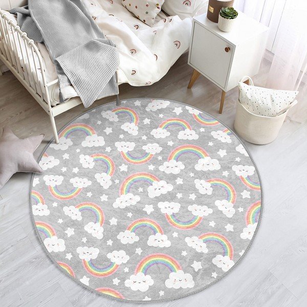 Szary dywan dziecięcy ø 120 cm Comfort – Mila Home-image-3