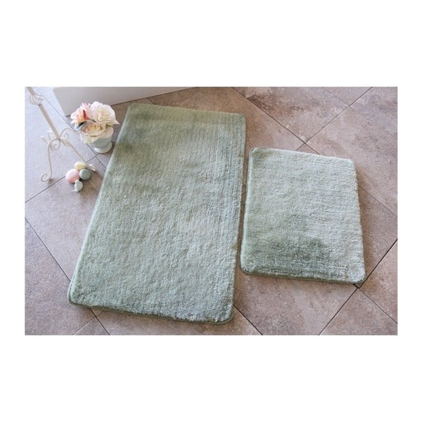 Zestaw 2 zielonych dywaników łazienkowych Confetti Bathmats Colors of Dark Green