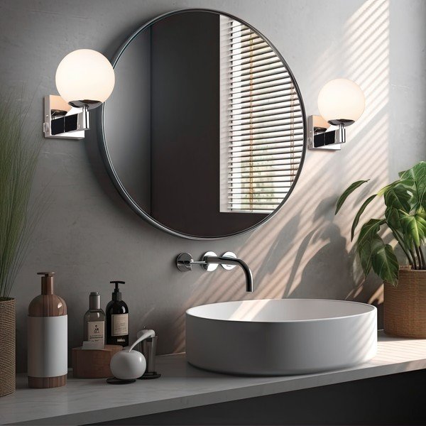 Kinkiet w kolorze srebra ø 14 cm Kula – Trio-image-1