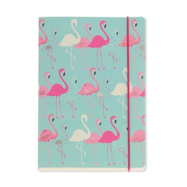 Notes A5 Go Stationery Flamingo Aqua