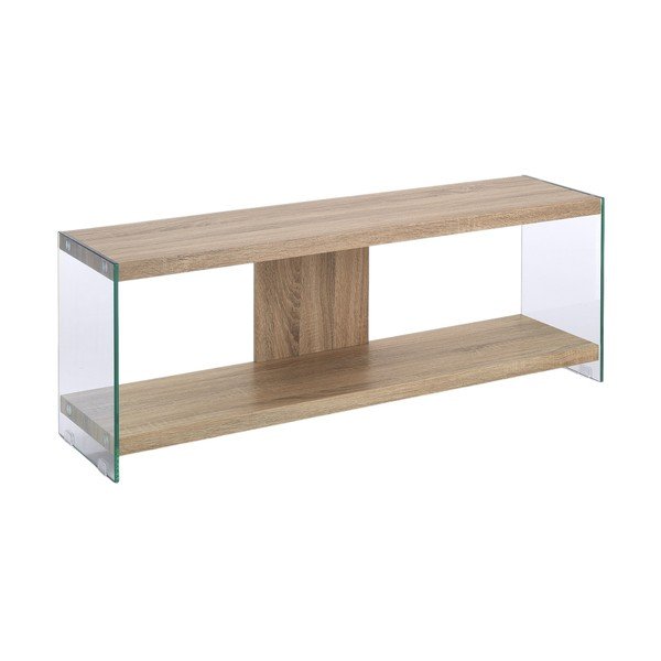 Szklana szafka pod TV w naturalnym kolorze 120x45x29,5 cm Nancy – Tomasucci