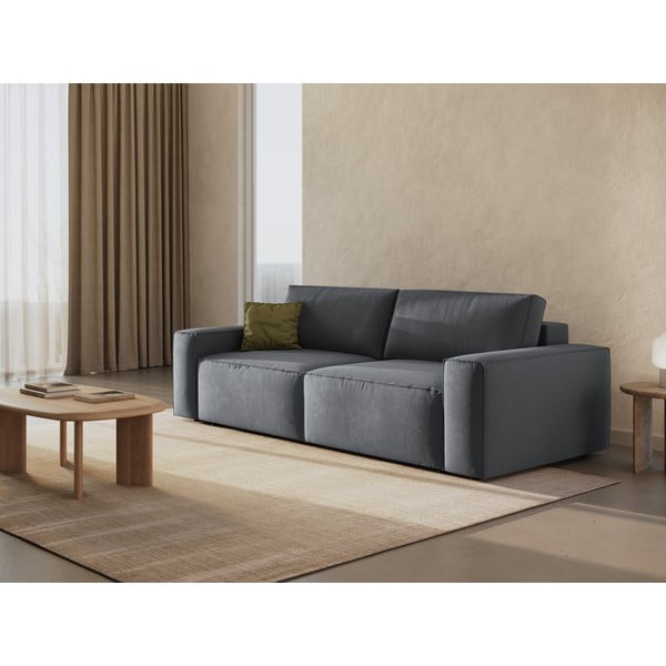 Ciemnoszara rozkładana sofa 247 cm Jodie – Micadoni Home-image-1