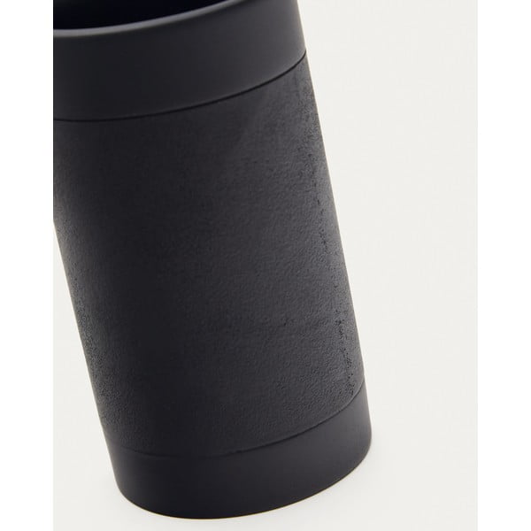 Czarny kubek na szczoteczki do zębów z żywicy polimerowej Sisel – Kave Home-image-2