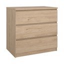 Komoda w dekorze dębu w naturalnym kolorze 77x76x50 cm Naia – Tvilum