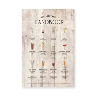 Tabliczka drewniana 40x60 cm Cocktails Handbook – Really Nice Things