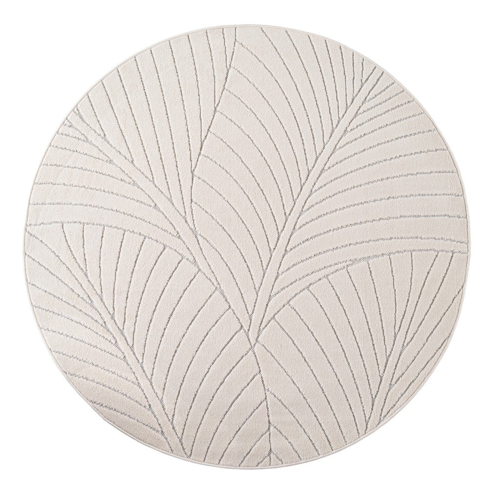 Kremowy okrągły dywan odpowiedni na zewnątrz ø 160 cm Nova 1203 – Ayyildiz Carpets