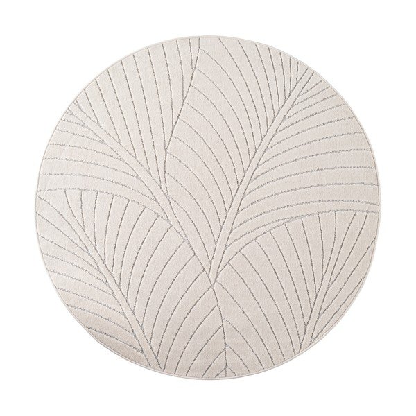 Kremowy okrągły dywan odpowiedni na zewnątrz ø 120 cm Nova 1203 – Ayyildiz Carpets