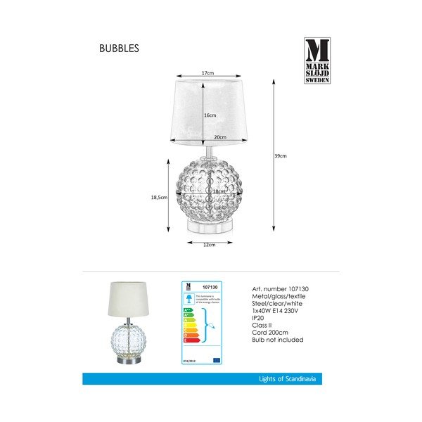 Lampa stołowa Markslöjd Bubbles Steel-image-1