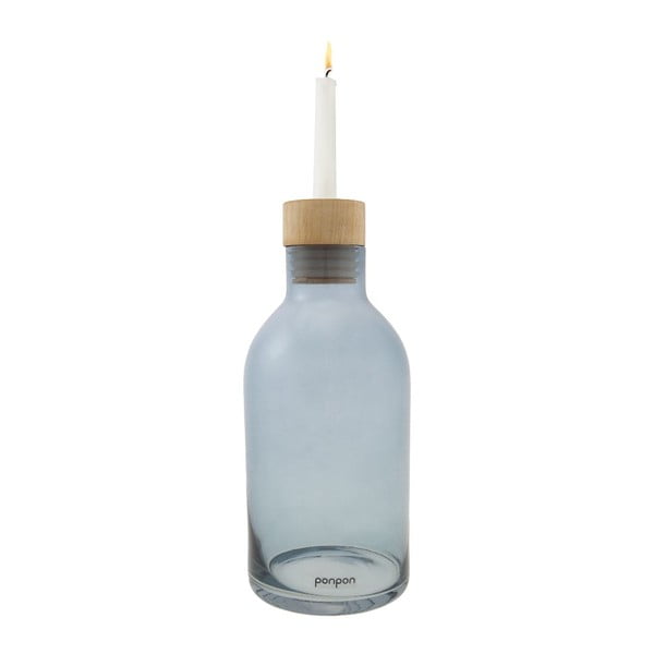 Wazon/świecznik Bottle 25,5 cm, niebieski