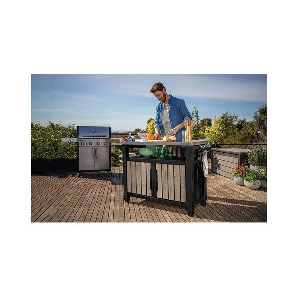 Plastikowy stolik grillowy 134x52 cm Deco Unity XL – Keter-image-2