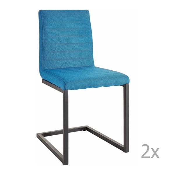Zestaw 2 niebieskich krzeseł 13Casa Frame