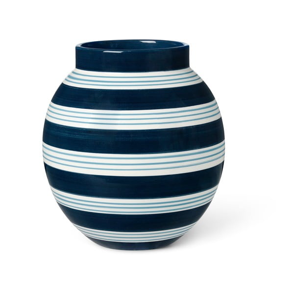 Biało-granatowy ceramiczny wazon Kähler Design Nuovo, wys. 20,5 cm
