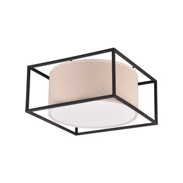 Beżowo-czarna lampa sufitowa 30x30 cm Ross – Trio