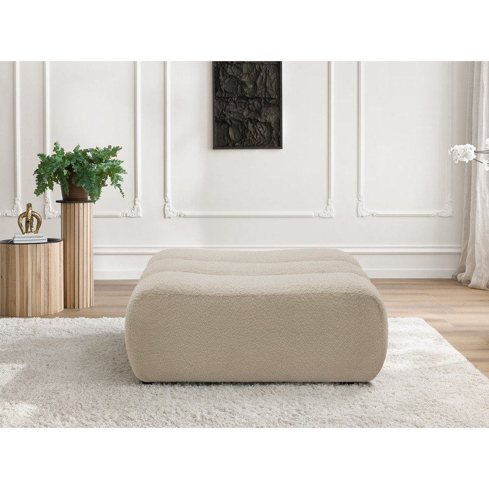Beżowy podnóżek z materiału bouclé Azra – Bobochic Paris (zdjęcie 8)
