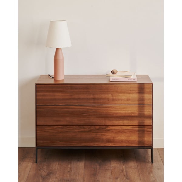 Niska komoda w dekorze orzecha 110x75 cm Vedrana – Kave Home-image-1