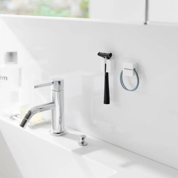 Białe silikonowe uchwyty wielofunkcyjne zestaw 2 szt. Film Hook – YAMAZAKI-image-1