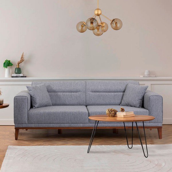 Szara rozkładana sofa 223 cm Liones – Artie-image-1
