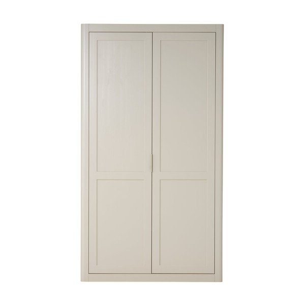 Jasnoszara szafka z litego drewna sosnowego 120x217x48 cm Gunnar – WOOOD