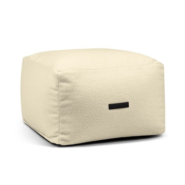 Kremowy worek do siedzenia z materiału bouclé Softbox MooG – SLOWDOWN