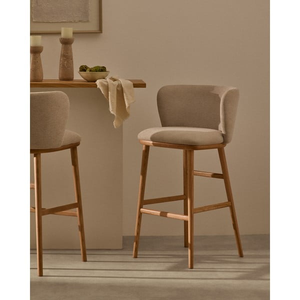 Beżowy hoker (wysokość siedziska 75,5 cm) Ciselia – Kave Home-image-1