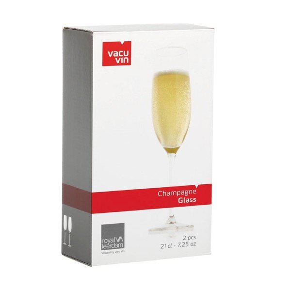 Zestaw 2 kieliszków do szampana Vacu Vin, 210 ml-image-1