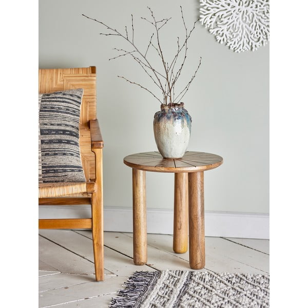 Okrągły stolik z litego drewna mango ø 40 cm Stella – Bloomingville-image-4