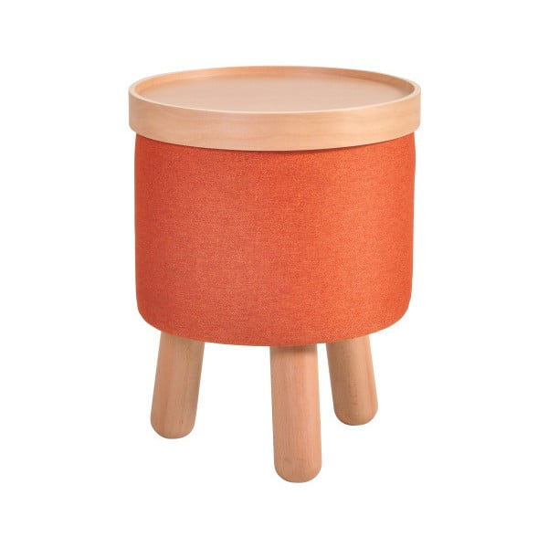Pomarańczowy stołek ze zdejmowanym blatem Garageeight Molde, ⌀ 35 cm