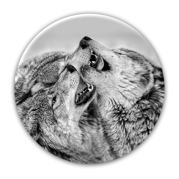 Dekoracja ścienna Styler Ring Wolves, ø 70 cm