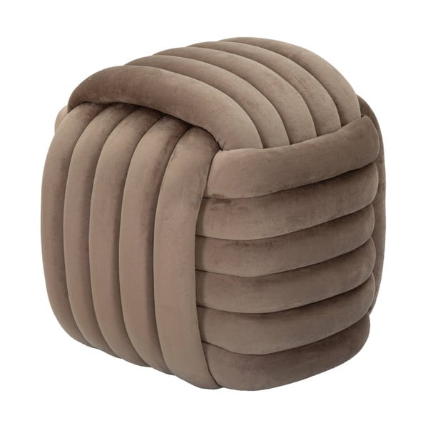 Szarobrązowy aksamitny puf Softy – Mauro Ferretti