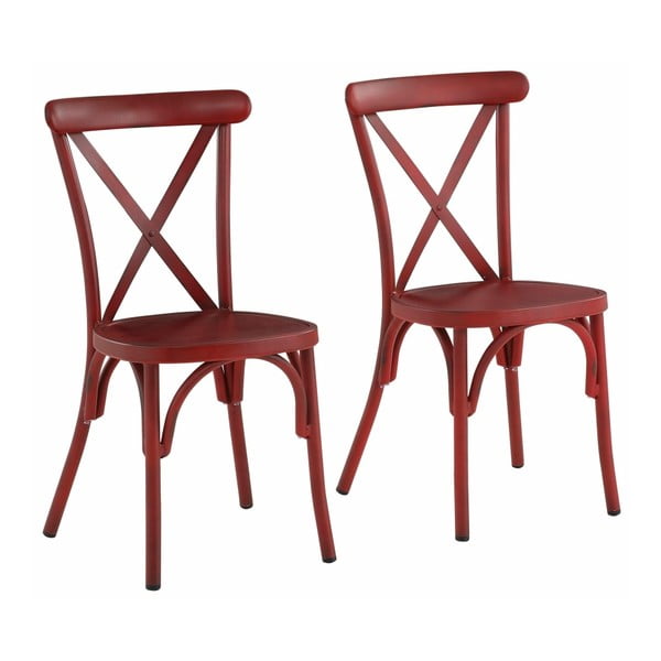 Zestaw 2 czerwonych krzeseł bukowych Støraa Lancier