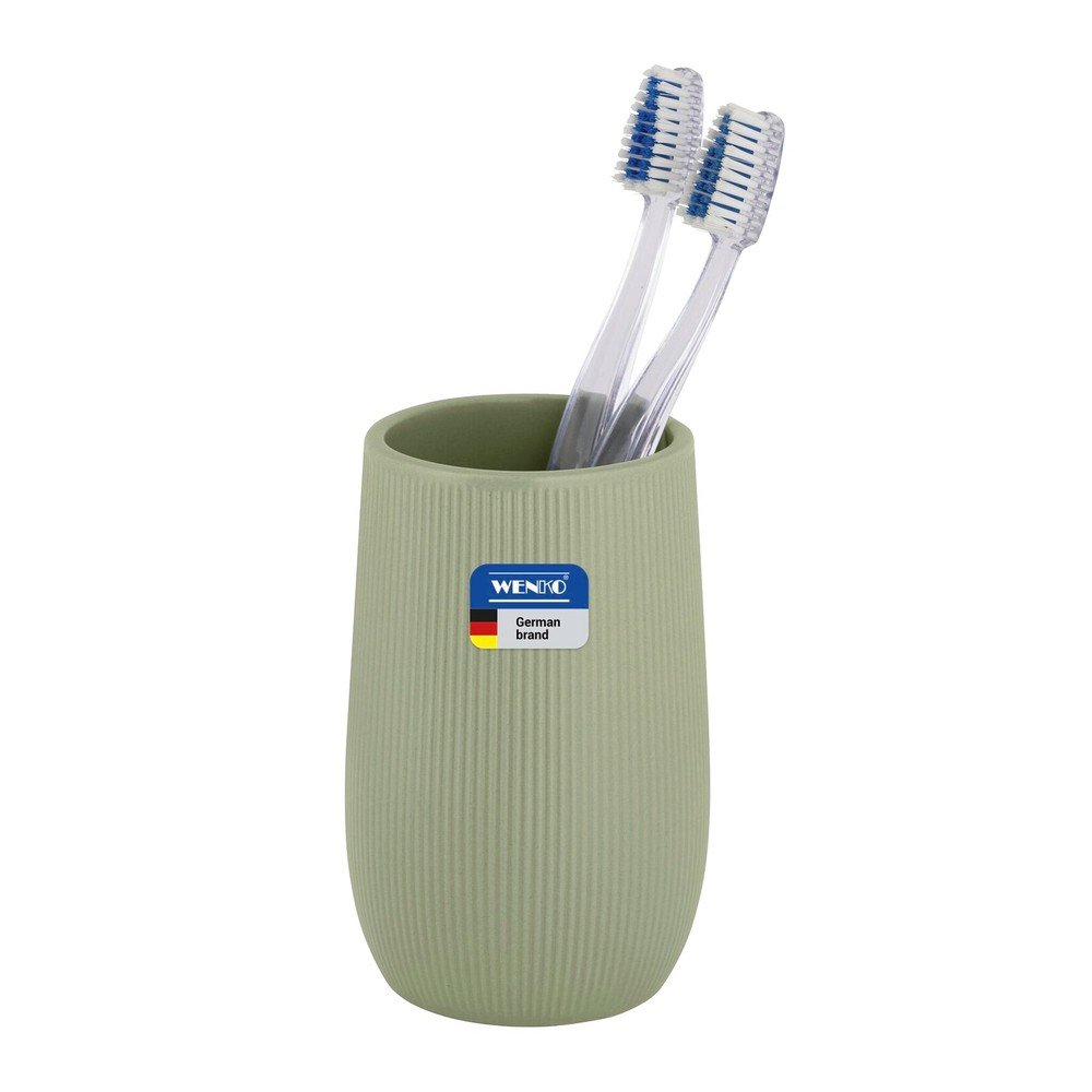 Zielony kubek na szczoteczki do zębów ceramiczny Fablo – Wenko (zdjęcie 2)