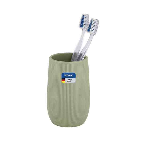 Zielony kubek na szczoteczki do zębów ceramiczny Fablo – Wenko-image-2
