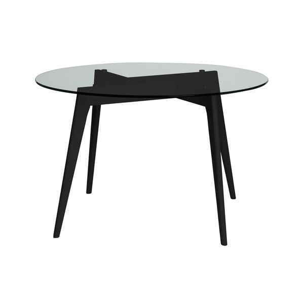 Okrągły stół do jadalni z czarnymi nogami Marckeric Janis, ⌀ 120 cm