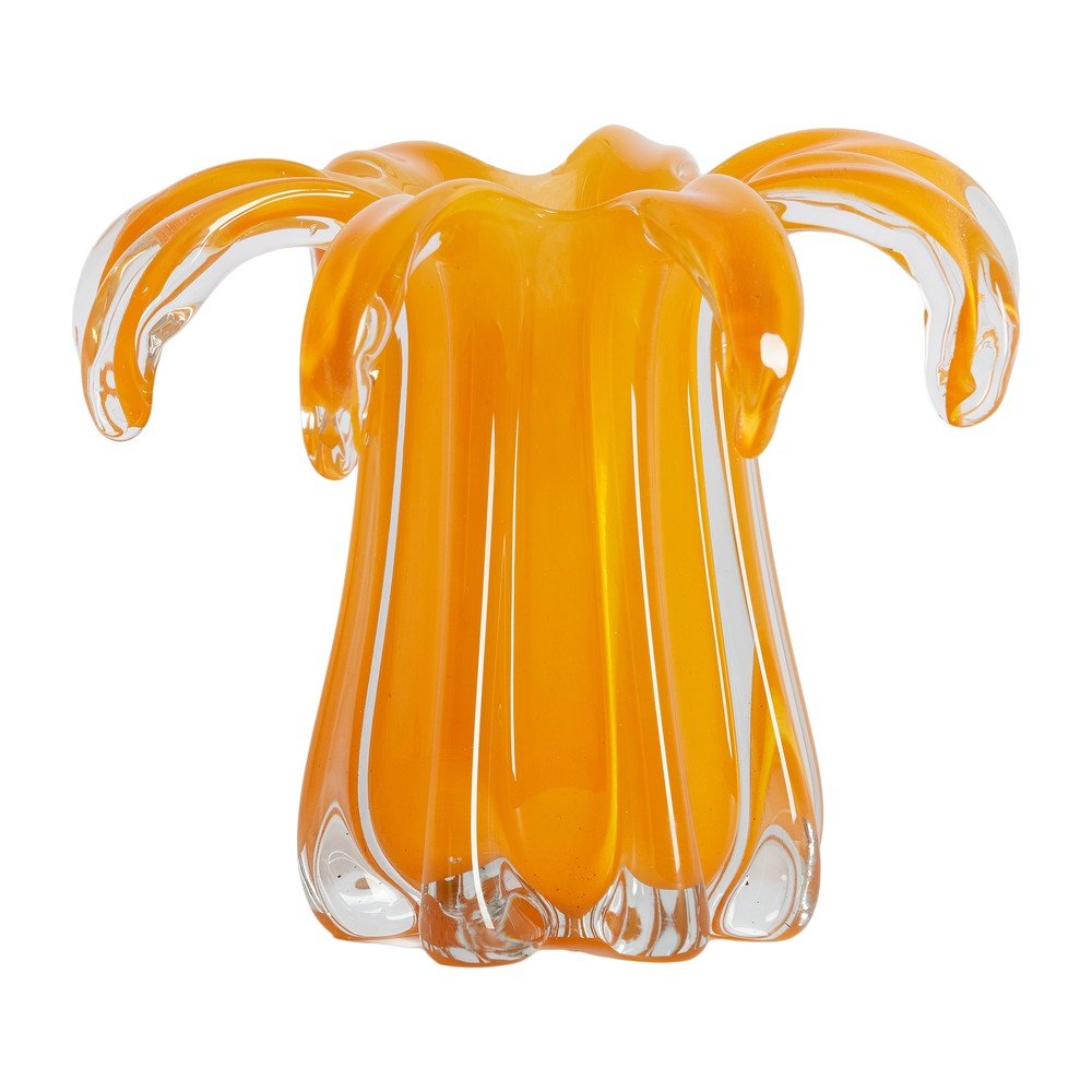 Pomarańczowy szklany wazon (wysokość 17 cm) Avenia – Light & Living