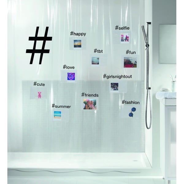Zasłona prysznicowa 180x200 cm Hashtag – Spirella