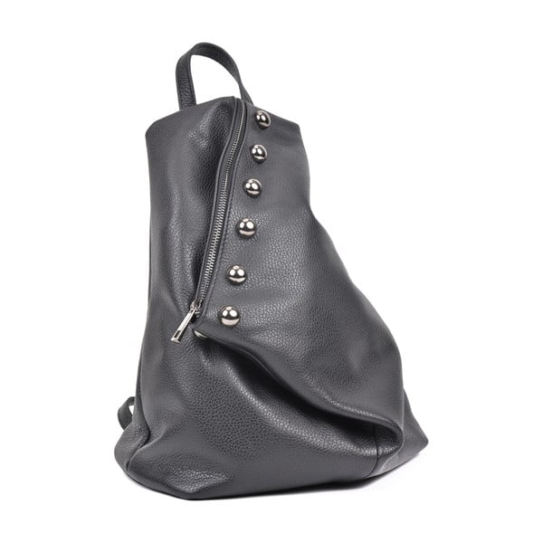 Czarny skórzany plecak Luisa Vannini Mell-image-2