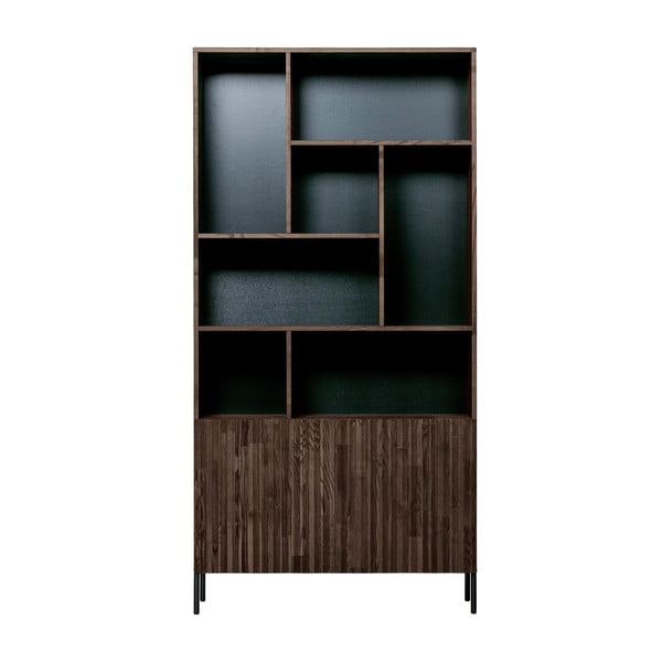 Brązowy regał z litego drewna jesionowego 100x200 cm Gravure – WOOOD