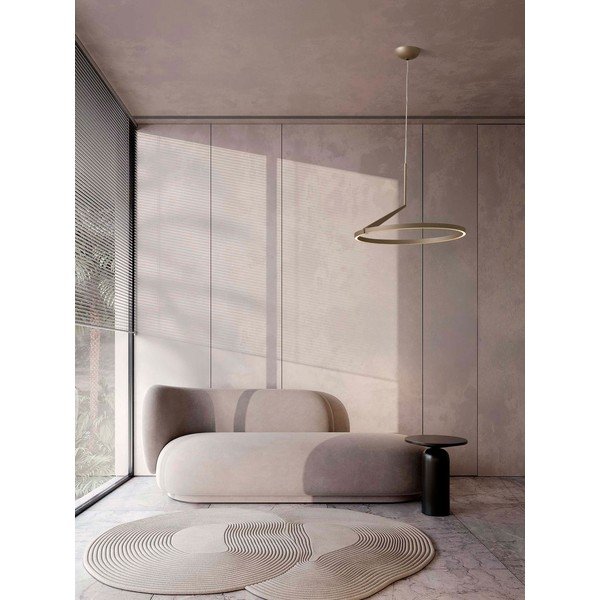 Aluminiowa lampa wisząca LED ze ściemniaczem w kolorze różowego złota ø 60 cm Tilia – Nova Luce-image-1