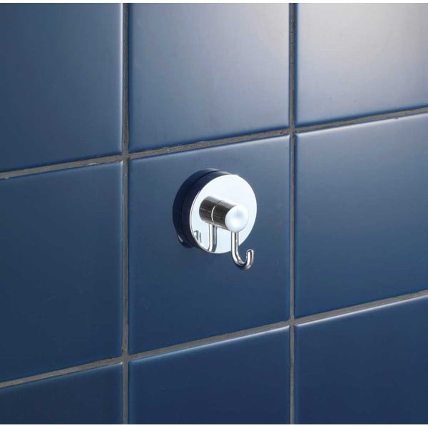 Samoprzylepne plastikowe haczyki zestaw 2 szt. w kolorze srebra z połyskiem Vacuum-Loc – Wenko-image-2