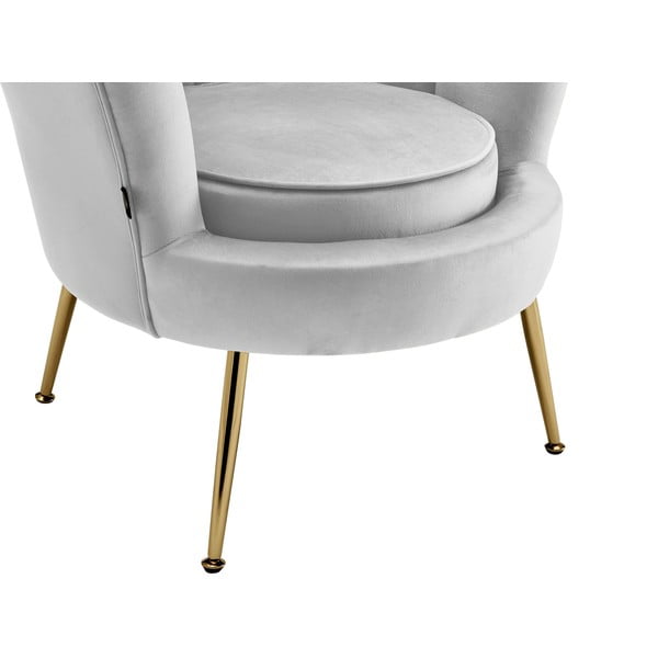 Jasnoszary aksamitny fotel Kelsey – Støraa-image-4