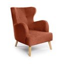 Ceglasty fotel typu uszak Noemye – Bonami Selection